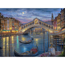 Cargar imagen en el visor de la galería, Diy 5d pintura de diamante completo bordado paisaje Venecia agua ciudad punto de cruz cuadrado redondo taladro mosaico arte decorativo Hobby