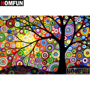 HOMFUN Full Square/Round Drill 5D DIY Diamond Painting "Abstract tree" Embroidery Cross Stitch 5D Home Decor Gift A08175
