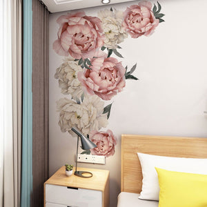 Pfingstrose Rose Blumen Wandaufkleber Kunst Aufkleber Kinderzimmer Kinderzimmer Hintergrund Wohnkultur Geschenk Hochwertige Tapete Verschönern Poster