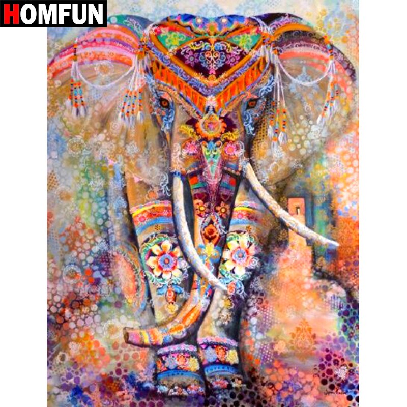 Full Square/Round Drill 5D DIY Diamond Painting "Animal Elephant" Embroidery Cross Stitch 3D Home Decor Gift A12408 BK01