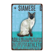 Charger l&#39;image dans la galerie, [Mike86] J&#39;aime mon chat tigré birman chats noirs étain signe personnalisé affiche personnalité classique métal peinture décor Art ZZ-03