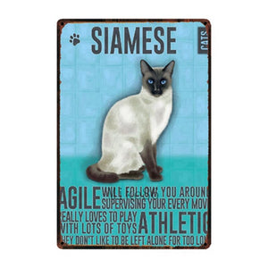 [Mike86] I Love My Cat Tabby Burmese Black Cats Tin Sign Custom Poster Personalidad Classic Metal Painting Decor Art ZZ-03
