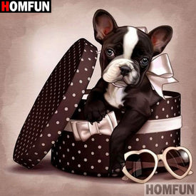 HOMFUN plein carré/rond perceuse 5D bricolage diamant peinture 