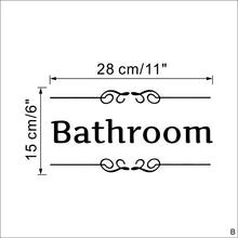 Load image into Gallery viewer, bathroom rules door sign vinyl quotes lettering words wall stickers bathroom toilet washroom decoration home decor decal art
