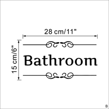 Load image into Gallery viewer, bathroom rules door sign vinyl quotes lettering words wall stickers bathroom toilet washroom decoration home decor decal art