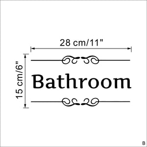 bathroom rules door sign vinyl quotes lettering words wall stickers bathroom toilet washroom decoration home decor decal art