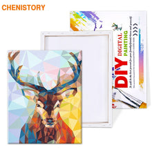 Load image into Gallery viewer, CHENISTORY Frameless Deer Animals DIY Painting By Numbers Wall Art Picture HandPainted Oil Painting For Home Decor Artwork 40x50