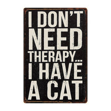 Charger l&#39;image dans la galerie, [Mike86] J&#39;aime mon chat tigré birman chats noirs étain signe personnalisé affiche personnalité classique métal peinture décor Art ZZ-03