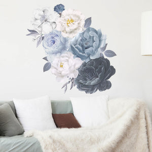 Adesivi murali fiore peonia acquerello per soggiorno camera da letto sala lettura sfondo decorazioni murali decalcomanie murali in vinile decorazioni per la casa