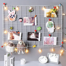 Load image into Gallery viewer, Ins Home Wall Decoration Iron Grid Decor Frame Hanging Rack Wall Display Art Storage Box Basket Mesh Shelf Rack Holder Organizer