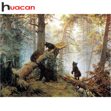 Cargar imagen en el visor de la galería, Bordado de diamantes, Animal Natural, pintura de diamantes cuadrados completos, imágenes de osos, diamantes de imitación, punto de cruz, mosaico de diamantes, decoración del hogar