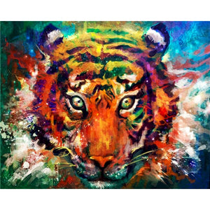 Painting By Numbers Diy Black White Tiger Head Painting By Number Kit Adult Gift Coloring Animal Picture On Canvas Acrylic Paint