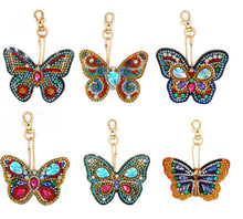 Cargar imagen en el visor de la galería, Llavero con pintura de diamantes 5D DIY, colgante de bordado de diamantes de imitación, Kits de manualidades DIY, pintura de diamantes, llavero de punto de cruz, accesorios