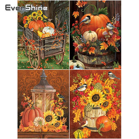 EverShine 5D diamante pintura cuadrado completo Halloween diamante bordado calabaza diamantes de imitación arte Cruz puntada Kits Hobby regalo