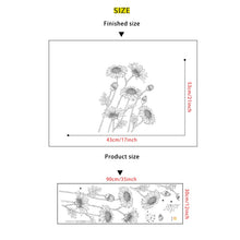Load image into Gallery viewer, Black sketch sunflower wall stickers living room bedroom wall decor removable vinyl wall decals for room decor home decoration