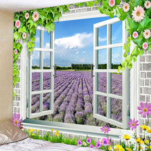 Carica l&#39;immagine nel visualizzatore della Galleria, Arazzo da parete con fiori vegetali Appeso a parete Arazzo da parete di grandi dimensioni Arazzi da parete economici Hippie Boho Tessuto Mandala