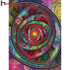 Huacan Pittura Diamante 5D Fai da Te Mandala Mosaico Astratta Fiore Fantasia Ricamo Diamante Arte Decorazione della Parete