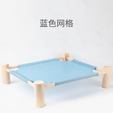 Cargar imagen en el visor de la galería, Cama elevada para gatos, hamacas para gatos, cama de lona de madera, cama de salón para gatos pequeños, conejos, gatos, perros, lona duradera, suministros para el hogar para mascotas
