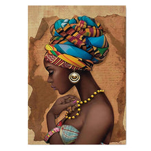Laden Sie das Bild in den Galerie-Viewer, African Art Woman Painting Prints on Canvas Beauty Girl Scandinavian Posters Wall Art Picture for Living Room Horse Decor