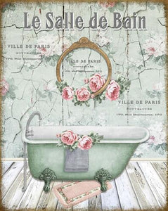 Картина на холсте, настенная живопись, винтажный абстрактный стиль, викторианский потертый принт, домашний декор для ванной комнаты, постеры для декора ванной комнаты