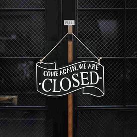 Placa de matrícula abierta/cerrada de doble cara, decoración de pared de tienda, placas, pintura, cartel, guía, estaño, cartel Vintage, baños, carretera J5P1