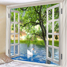 Carica l&#39;immagine nel visualizzatore della Galleria, Arazzo da parete con fiori vegetali Appeso a parete Arazzo da parete di grandi dimensioni Arazzi da parete economici Hippie Boho Tessuto Mandala