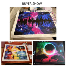 Cargar imagen en el visor de la galería, Gatyztory marco espacio DIY pintura por números paisaje pintura al óleo pintada a mano dibujo sobre lienzo decoración de la pared del hogar 60x75cm