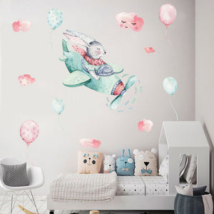 Ballon à air chaud autocollant mural pour chambres d'enfants décor vinyle stickers muraux enfants chambre décoration autocollants Art peintures murales décor à la maison
