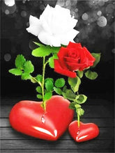 Cargar imagen en el visor de la galería, Evershine 5D DIY diamante pintura rosa completo cuadrado diamante bordado flor blanco y negro mosaico Rhinestone decoración del hogar regalo