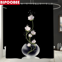 Загрузите изображение в программу просмотра галереи, Красочные тюльпаны, цветы лотоса, деревья, наборы занавесок для душа, нескользящие коврики, крышка для унитаза и коврик для ванной, водонепроницаемые занавески для ванной комнаты