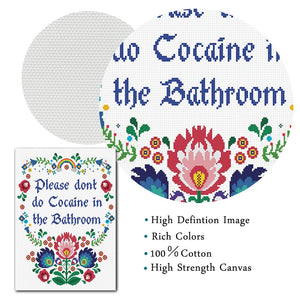 Dont Do Coke Wall Please Don&#39;t Do Coke In The Bathroom Art Canvas Painting Print Poster Toilet Wall Picture Decoration No Frame