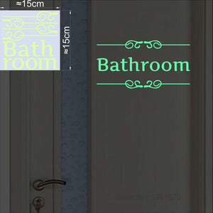 Stickers muraux salle de bain toilette décoration de la maison Stickers muraux amovibles pour autocollant de toilette pâte décorative décor à la maison lueur dans l'obscurité