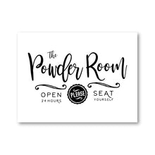 Laden Sie das Bild in den Galerie-Viewer, Badezimmerschild, Wandkunst, Leinwand, Gemälde, Poster, Bauernhaus, Hotel, Toilette, Dekor, Bilder, Zimmerdekoration, Pulverschild, Wand