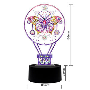Nuovo design 7 colori disponibili Lampada da tavolo LED Pittura diamante 5D Luce Diamante Mosaico Ricamo Punto croce Animale Decorazioni per la casa
