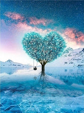 Carica l&#39;immagine nel visualizzatore della Galleria, HUACAN Full Square 5D Pittura Diamante DIY Sakura Albero Vulcano Diamante Ricamo Paesaggio Punto Croce Strass Mosaico