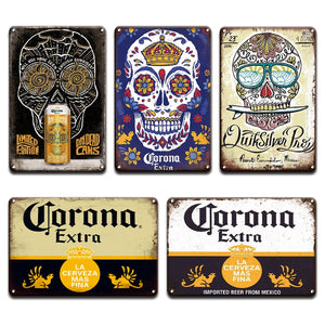 NEW Corona Extra Beer Poster Cover Wall Decor Metal Sign Vintage Pub Bar Restroom Home Beach Living Room Decoration Tin Signs