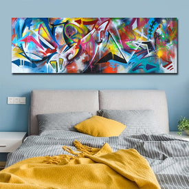 Abstrakte Farben Leinwand Poster Blau und Gelb Wandkunst Gemälde Schlafzimmer Zimmer Wandbehang Moderne Kunstdrucke Gedruckt ohne Rahmen