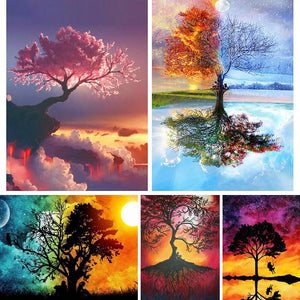 DIY 5D Diamond Painting Landscape Tree Fantasy Cross Stitch Kit Full Drill Square Embroidery Mosaic Art Picture Home Decor Gift