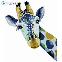 Cargar imagen en el visor de la galería, Cuadro GATYZTORY con animales bonitos, pintura de números DIY, cuadro de arte de pared moderno, pintura para niños con números, regalo único para decoración del hogar