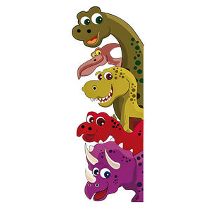 Adesivi murali rimovibili con dinosauro dei cartoni animati per la decorazione della porta Camera dei bambini Nursery Decalcomanie da muro in vinile Murales artistici Decorazione della casa