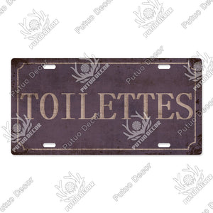 Placa de letrero de Metal para baño de decoración Putuo, placa de matrícula Vintage de Metal para Bar, Club, baño, baño, baño, decoración de puerta