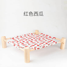 Cargar imagen en el visor de la galería, Cama elevada para gatos, hamacas para gatos, cama de lona de madera, cama de salón para gatos pequeños, conejos, gatos, perros, lona duradera, suministros para el hogar para mascotas