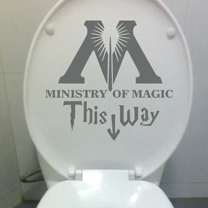 Ministère de la magie salle de bain vinyle autocollant mural décor à la maison toilette décalcomanie toilette Art décoration autocollants faciles à poser Y131