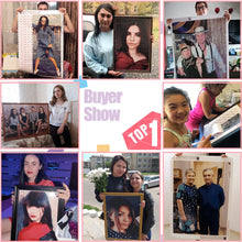 Load image into Gallery viewer, Huacan Photo Custom Full Round/Square Diamond Painting Cross Stitch Wall Decor Diamond Embroidery DIY Diamond Mosaic Kits Gift