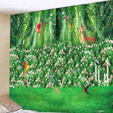 Carica l&#39;immagine nel visualizzatore della Galleria, Arazzo da parete con fiori vegetali Appeso a parete Arazzo da parete di grandi dimensioni Arazzi da parete economici Hippie Boho Tessuto Mandala