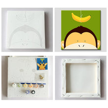 Cargar imagen en el visor de la galería, Cuadro GATYZTORY con animales bonitos, pintura de números DIY, cuadro de arte de pared moderno, pintura para niños con números, regalo único para decoración del hogar