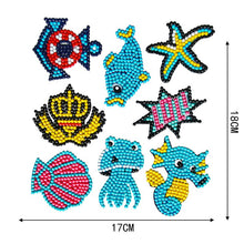 Carica l&#39;immagine nel visualizzatore della Galleria, Adesivi per pittura con diamanti Bambini 5D Fai da te Arte artigianale Pittura con animali e mondo marino con diamanti Dipingi con i numeri per bambini