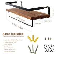 Load image into Gallery viewer, Wall Shelf Wood Floating Shelf Wall Decoration Multifunction Storage Holder Wall Shelf Rack Decorative For Kitchen/ Bedroom
