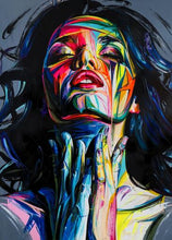 Laden Sie das Bild in den Galerie-Viewer, Afrikanische schwarze Frau Graffiti Kunst Poster und Drucke Abstrakte afrikanische Mädchen Leinwand Gemälde an der Wand Kunst Bilder Wanddekoration