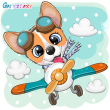 Cargar imagen en el visor de la galería, Cuadro GATYZTORY con animales bonitos, pintura de números DIY, cuadro de arte de pared moderno, pintura para niños con números, regalo único para decoración del hogar